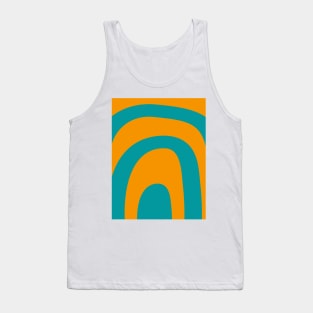 Boho gold and teal rainbow pattern Tank Top